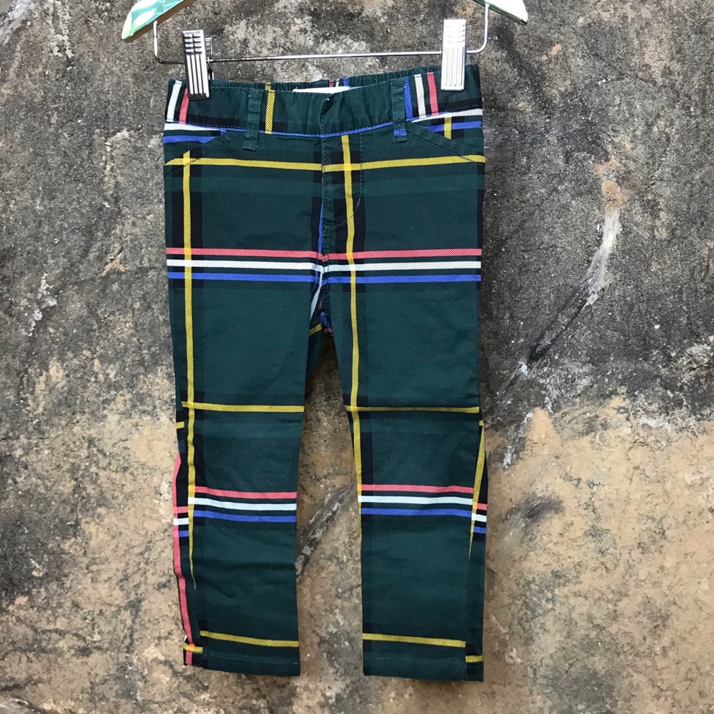 Old Navy The Mini Pixie green plaid skinny pants
